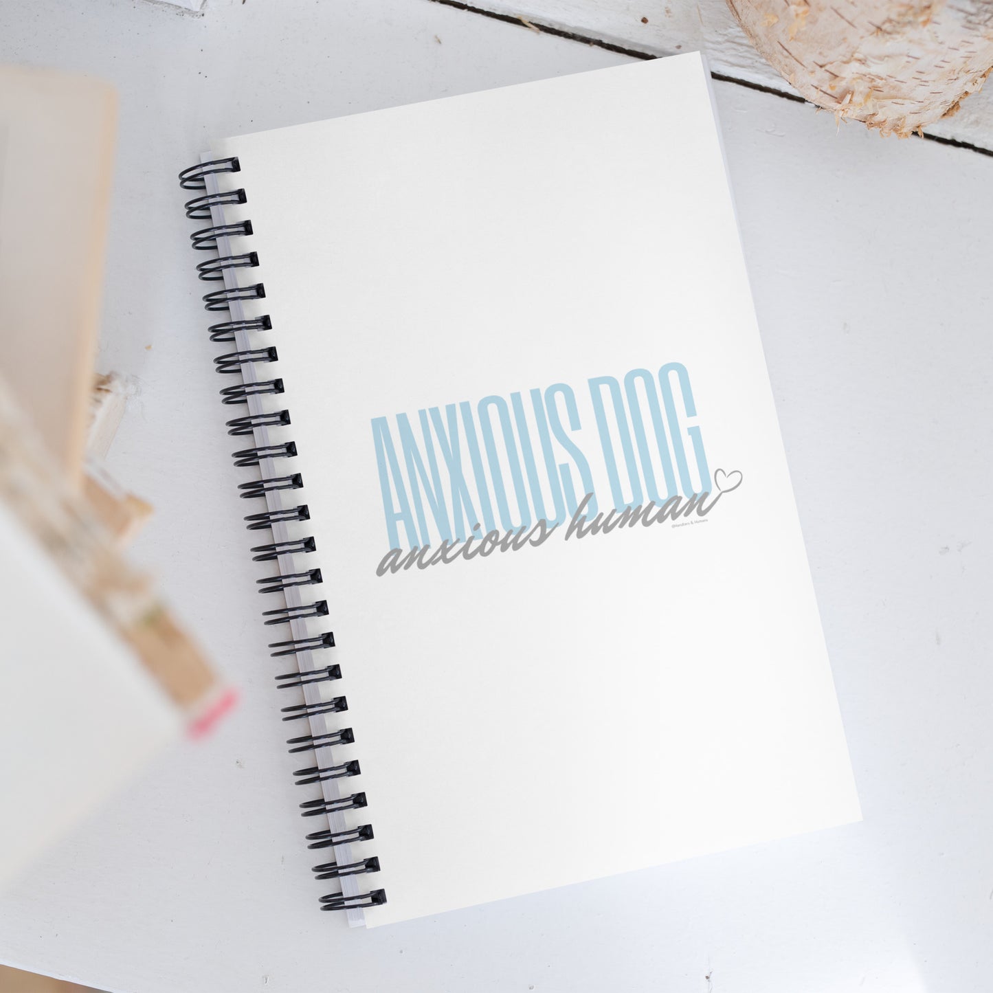 Anxious Dog Anxious Human Blank Notebook