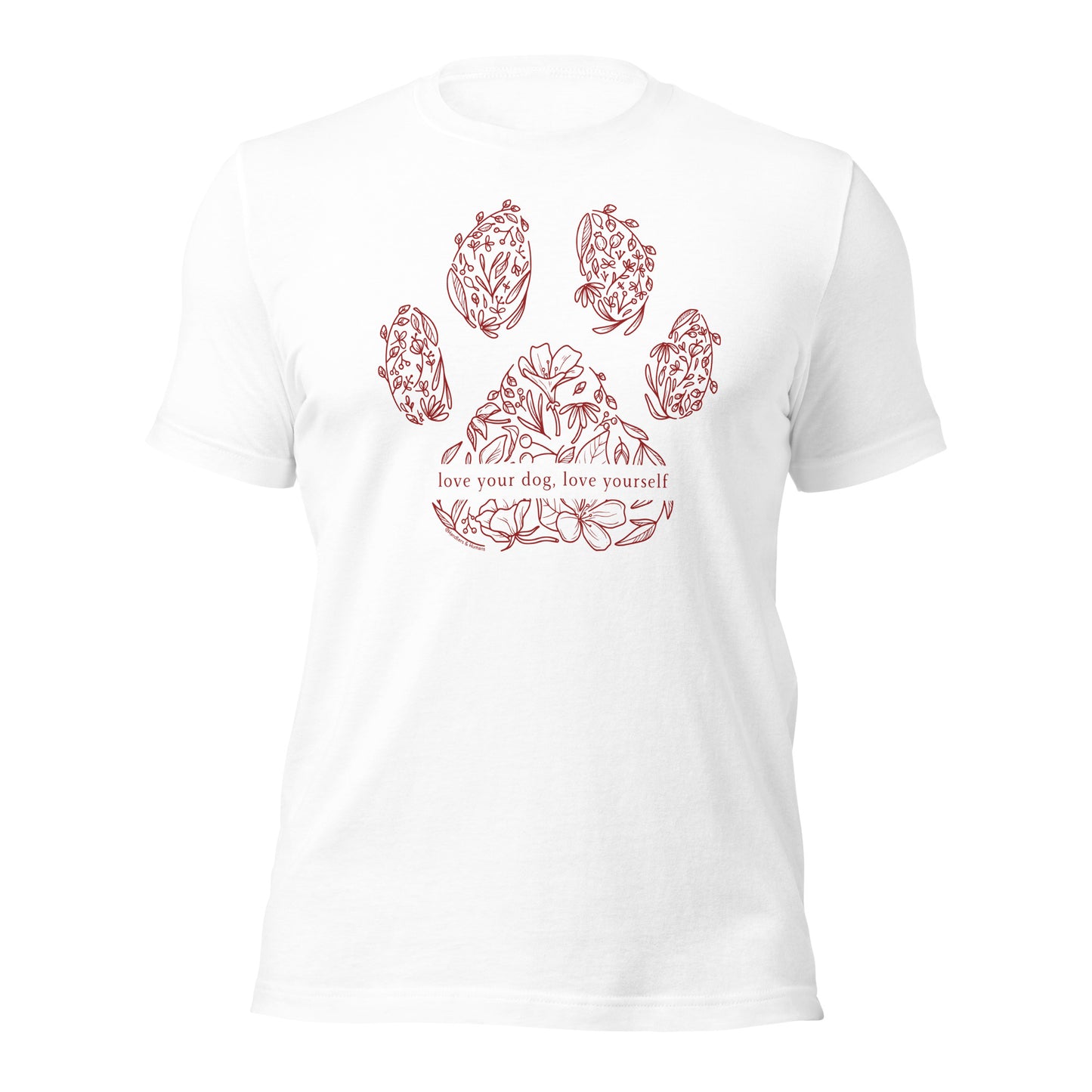 Love Your Dog Love Yourself Floral Paw Shirt