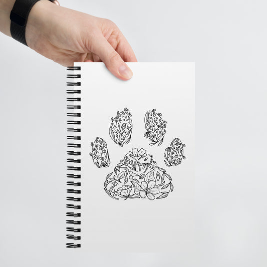 Floral Paw Blank Notebook