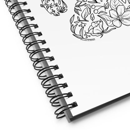 Floral Paw Blank Notebook